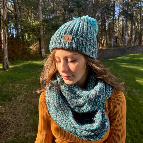BNWT C.C Teal and Gray Knit Hat and Scarf Set
Great price - Picture 3 of 5